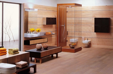 Decorar el cuarto de baño en madera